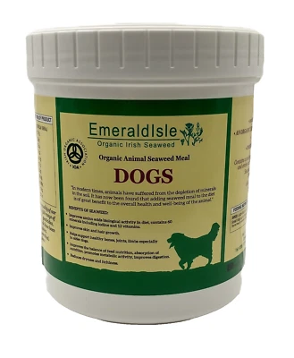 EMERALD ISLE SEAWEED Dog Food Supplement Kelp Irish Seaweed for Dogs Certified Organic