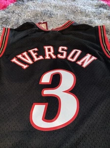 Camiseta deportiva cosida Allen Iverson Mitchell Ness Swingman Philadelphia 76ers 2000-01 nueva con etiquetas - Imagen 1 de 10