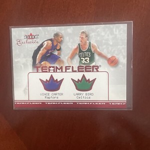 2001-2002 Fleer Exclusive Team Fleer #1 Vince Carter/Larry Bird