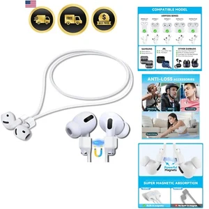 Correa para AirPods cordón magnético cable antipérdida para AirPods 4 Pro 3 2 1 blanco - Imagen 1 de 9