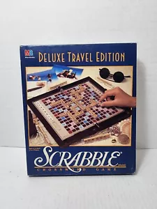 Scrabble Deluxe Travel Edition Game - 1990 - Milton Bradley - Open Box! - Picture 1 of 8