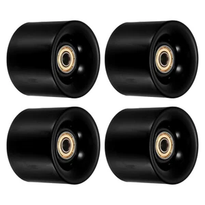 4 Stück 60mm Longboard Rollen mit Lager ABEC-11 Skateboard Rad 80A Schwarz - Bild 1 von 5