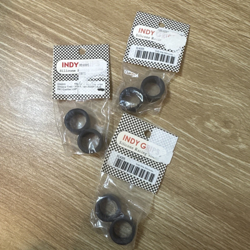 Pack Con 3 Neumáticos Indy Grip Silicona Racing Slicks 1/32 Ig4005 Indy Grip Silicona Foto 1 de 3