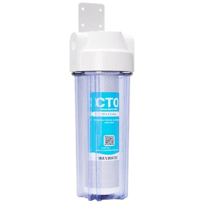 10" Whole House Water Clear Filter Housing- Pre Aquarium Boiler RO odor-reducer  - Image 1 of 4