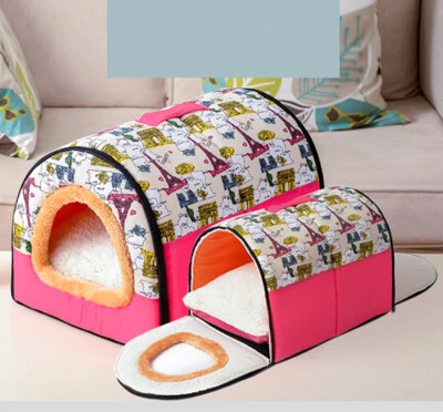 Multifunktion Hundebett Hundehütte Faltbar Katzenhöhle Katzenhaus Schlafsack - Bild 1 von 4