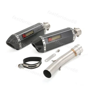 Silenciador de 51 mm para Yamaha FZ1 FZ-1 2006-2015 tubo de enlace medio sistema de escape de acero - Imagen 1 de 15