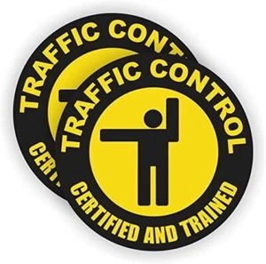 Traffic Control Hard Hat Decal Flagger safety - Picture 1 of 1