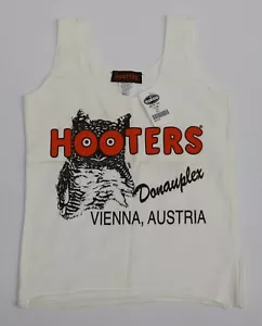 HOOTERS VIENNA AUSTRIA DONAUPLEX (S) SMALL OWL WAITRESS UNIFORM LYCRA TANK TOP - Picture 1 of 3