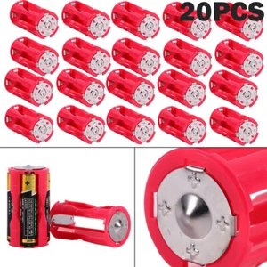 20x Red Parallel Adapter Battery Holder DC 1.5V Case Box Convert 4 AAA To 1 C - Picture 1 of 8