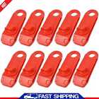 10pcs Tarpaulin Clip Tent Canopy Clip Buckle Wind Rope Tarp Clamps (Red) ?