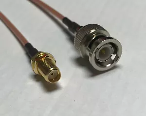 Cable coaxial SMA hembra a BNC macho RG316 50 ohmios cable coaxial ELIGE TU LONGITUD EE. UU. - Imagen 1 de 3