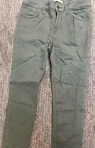 NWOT SOL SKINNY LEG PANTS WOMENS 11 GREEN - Picture 1 of 3
