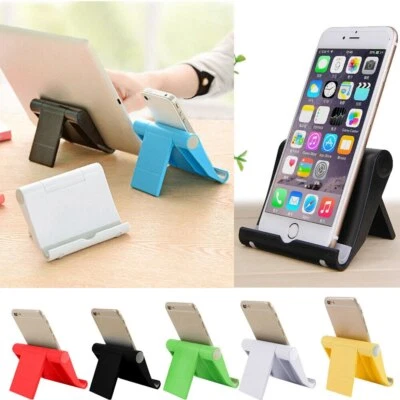 SUPPORTO PORTA CELLULARE TABLET IPAD SMARTPHONE UNIVERSALE REGOLABILE DA TAVOLO - Immagine 1 di 4