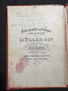 Libro di viaggio 1890 Svizzera Reichenbach Falls Meiningen foto guida hotel - Foto 1 di 8