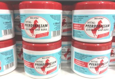VITAL LANCURE GMBH Bio-Vital Pferdebalsam Pferdesalbe Sport-Gel Öl erfrischt & kühlt 500ml Dose neu