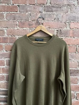 Rag & Bone Men’s Sweater, Sz XL, Army Olive Cotton/Cashmere - Image 1 of 4