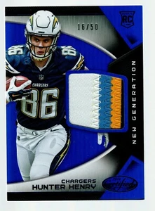 Camisetas 2016 certificadas nueva generación azul espejo #10 Hunter Henry 16/50 - Imagen 1 de 1