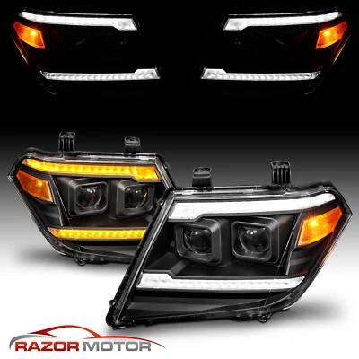 2009-2020 For Frontier LED DRL Switchback Sequential Signal Black Headlights - Bild 1 von 4