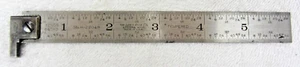 Vintage LUFKIN H2204R Machinist Tempered 6" RULER Metal Rule Gage Tool USA - Picture 1 of 3