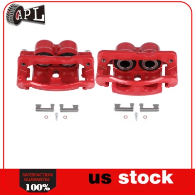 Par de pinzas de freno delanteras con soporte para 03-08 GMC Savana 1500 03-05 Chevy Astro Foto 1 de 4