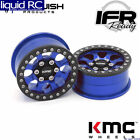 Vanquish 08134 1.9 Aluminum KMC KM237 Riot Beadlock Wheels Blue