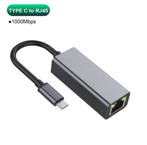 USB C to Ethernet Adapter Type C to RJ45 Network Adapter Gigabit LAN Box- - Picture 1 of 6