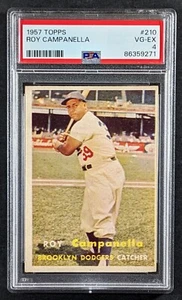 1957 Topps #210 Roy Campanella PSA VG-EX 4 - Picture 1 of 4