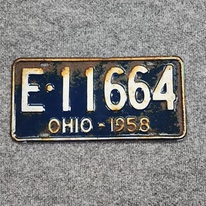 1958 Ohio License Plate - Picture 1 of 4