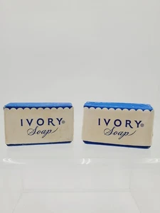 Lote De Colección De 2 Jabones Marfil Tamaño Viaje Hotel Motel Bar - Imagen 1 de 4