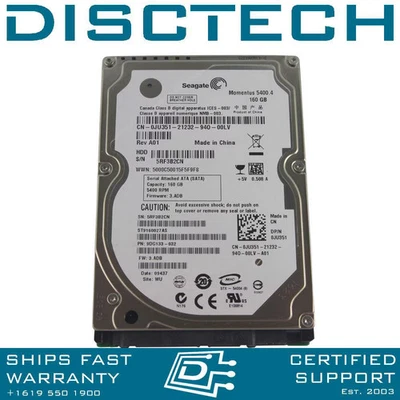 Seagate Momentus 5400.4 ST9160827AS SATA Hard Drive - Image 1 of 2