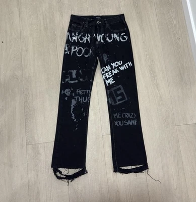 DDP Energie Mens Jeans Pats Trousers Paint Print y2k Distressed Mens Rare 30/32 - Image 1 of 4