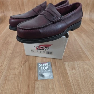 Red Wing Mens 11 2E Penny Loafers Steel Toe Vintage Oxblood Leather SD EUC 6605 - Image 1 of 4