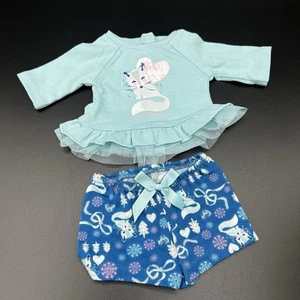 American Girl 18 Inch Doll - Truly Me Blue Pajama Party Set White Fox - Picture 1 of 4