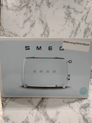 Tostadora SMEG de 2 rebanadas con 6 ajustes preestablecidos y descongelación TSF01PBUS, azul pastel Foto 1 de 4