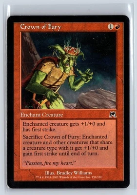 (3x) CROWN OF FURY - Onslaught – MTG Magic the Gathering Card - Common - Image 1 of 4