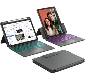 Robuste Tastatur Hülle für iPad 10. & 11. Generation (A16), Magnetisch Abnehmbar... - Bild 1 von 8