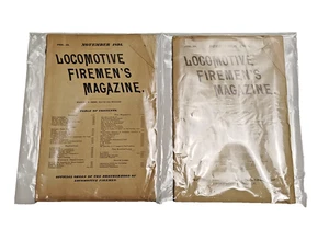 2 VTG 1891 Editor Eugene V. Debs Locomotive Firemen's Magazine Vol 15 No 12 & 13 - Picture 1 of 20