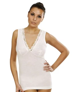 Canottiera donna misto lana spalla larga con forma seno Vajolet 6386 - Picture 1 of 2