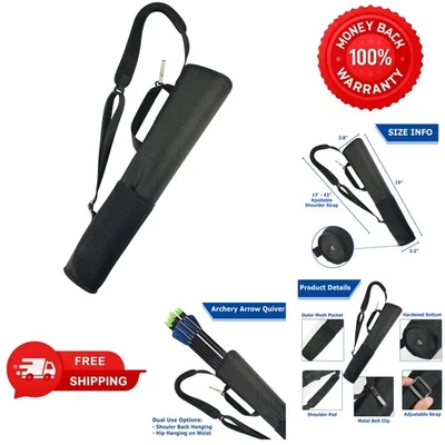 3-Compartment Adjustable Arrow Quiver with Lightweight Design & Mesh Pockets - Image 1 of 4