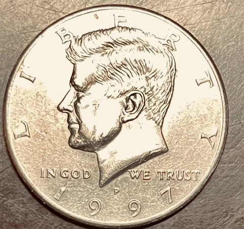 1997 RARE SILVER Kennedy Half Dollar-Wobbly errors - read description MINT Cover