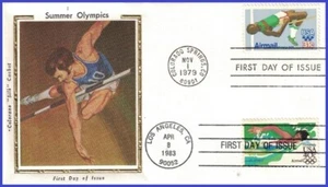 USA4 #C107 U/A COLORANO SILK FDC Combo2 Womens Swimming Summer Olympics - Picture 1 of 1
