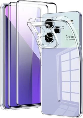 MARKENLOS Hülle + 2x Schutzglas für Xiaomi Redmi Note 13 Pro Plus 5G 9H Panzerfolie Case