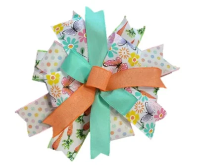 Бабочка и морковь ручной работы бант для двери вешалка, почтовый ящик, венок, дерево, фонарь - Изображение 1 из 2