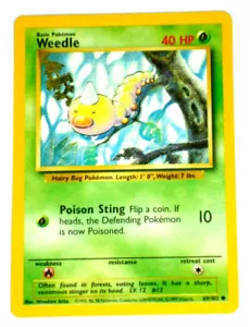 Weedle 96/102 Pokemon Card Base Set Common - Picture 1 of 12