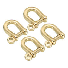 D-Ring Shackle, 4pcs 6mm Inner Width Brass Pin Shackle U Type Key Fob Hook