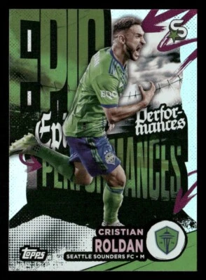 2024 Topps MLS Superstars - #EP-21 Cristian Roldan Epic Performances Sounders - Image 1 of 2