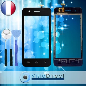 Ecran vitre tactile pour Wiko Sunset noir + kit outils - Photo 1/1