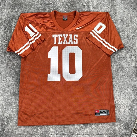 VTG Texas Longhorns Jersey Mens 2XL XXL Orange Nike Team Y2K Vince Young NCAA Cover