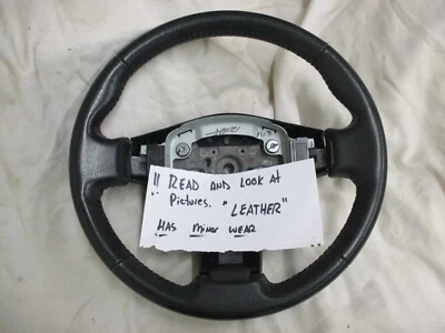 2010-2012 NISSAN SENTRA BLACK LEATHER STEERING WHEEL DECENT - Image 1 of 4
