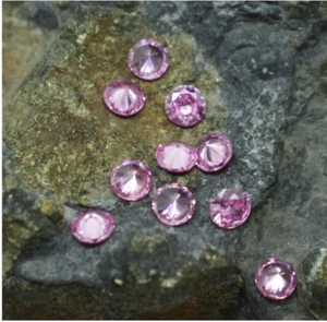 Exquisite 22 Pieces 6x4 mm Round Shape Natural Pink Sapphire Loose Gemstone - Picture 1 of 9